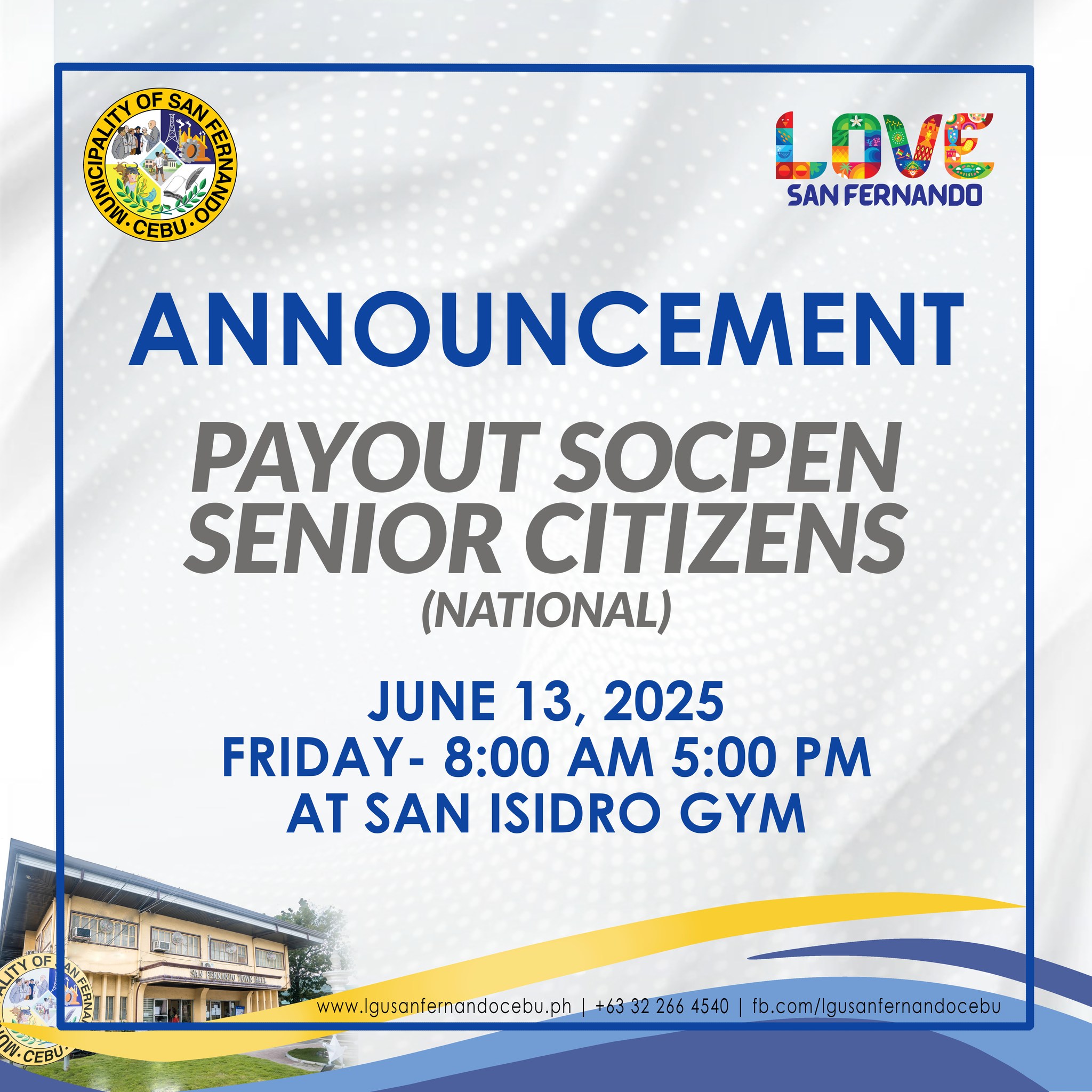 MUNICIPAL ANNOUNCEMENT